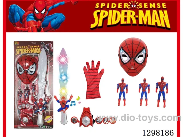 Spider Light-Up & Music Sword with Light-Up Mask, Launcher, and Gloves