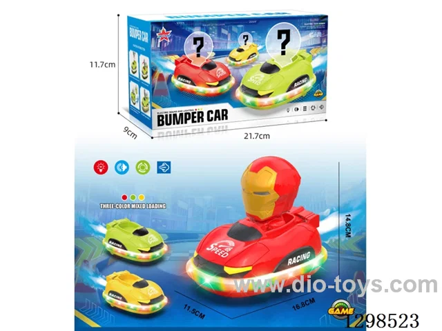 B/O Iron Man Bumper Cars W L/M/spray