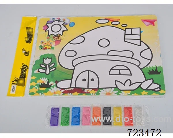 Oversized colored sand painting
