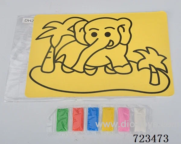 Extra large yellow sand painting