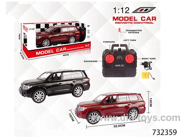 1:12 4ch Toyota Landcruiser RC car with lights included battery