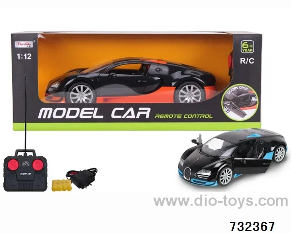 1:12 4ch Bugatti Remote Control Car with Lights Included Battery