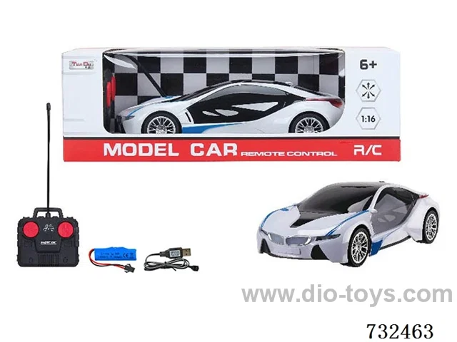 1:16 4ch BMW I8 RC Car with Lights Included battery