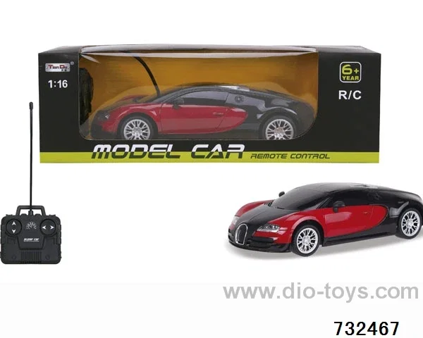 1:16 4ch Bugatti RC Car with Lights Not Included Battery
