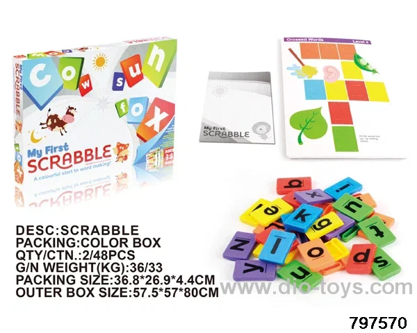 Scrabble game in color box