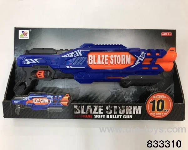 Soft bullet gun in display box