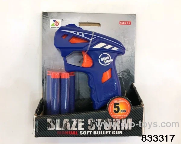 Soft bullet gun in display box