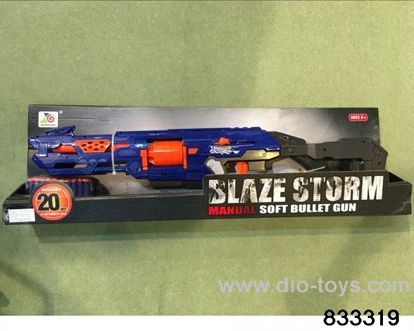 Soft bullet gun in display box