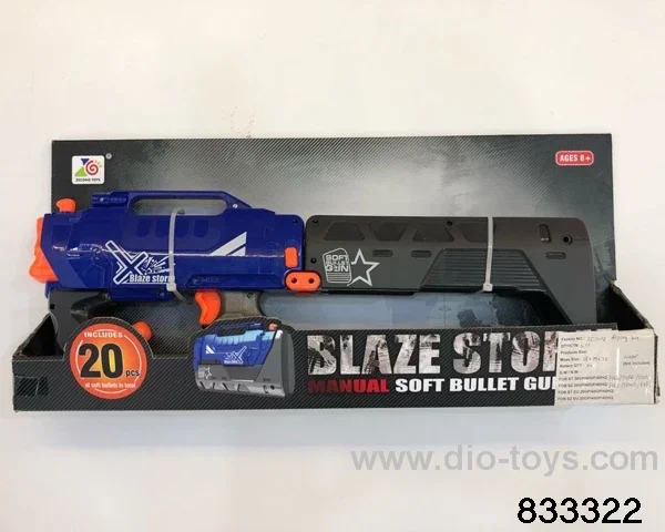 Soft bullet gun in display box