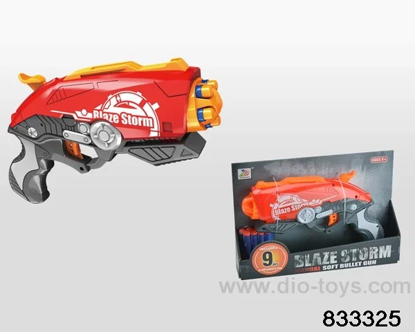 Soft bullet gun in display box