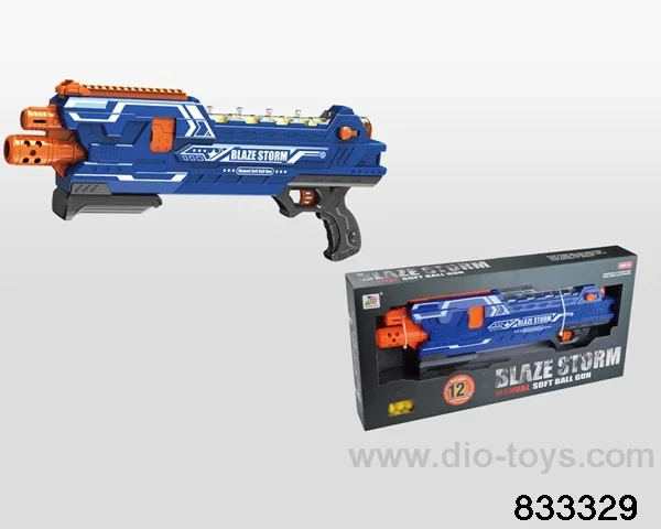 Soft bullet gun in display box