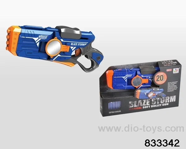 Soft bullet gun in display box