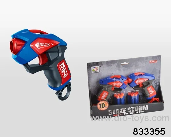 Soft bullet gun in display box
