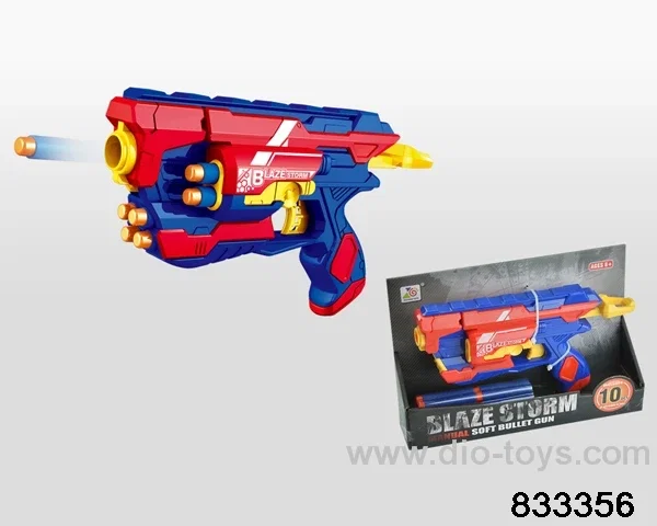Soft bullet gun in display box