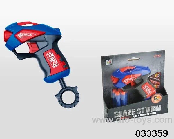Soft bullet gun in display box