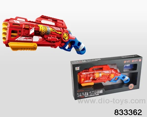Soft bullet gun in display box
