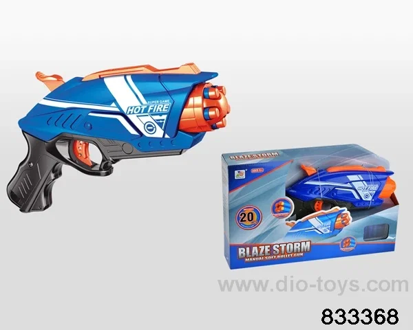 Soft bullet gun in display box