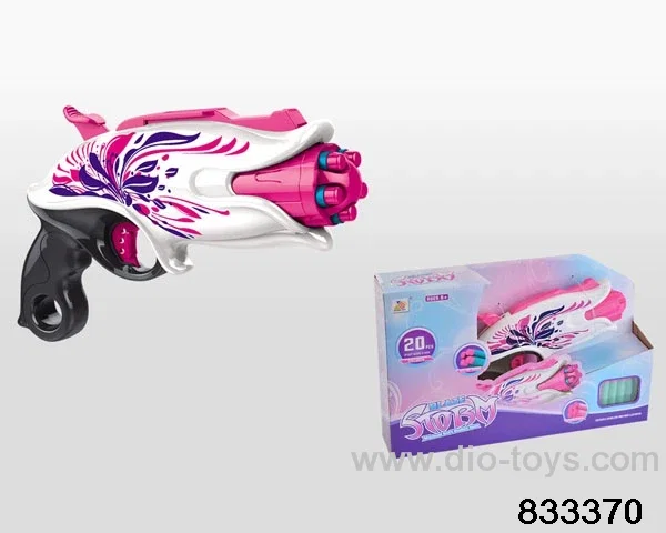 Soft bullet gun in display box