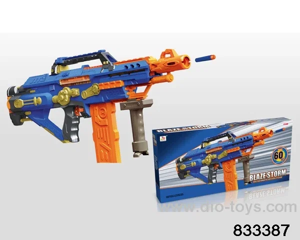 B/O soft bullet gun in color box  include battery
