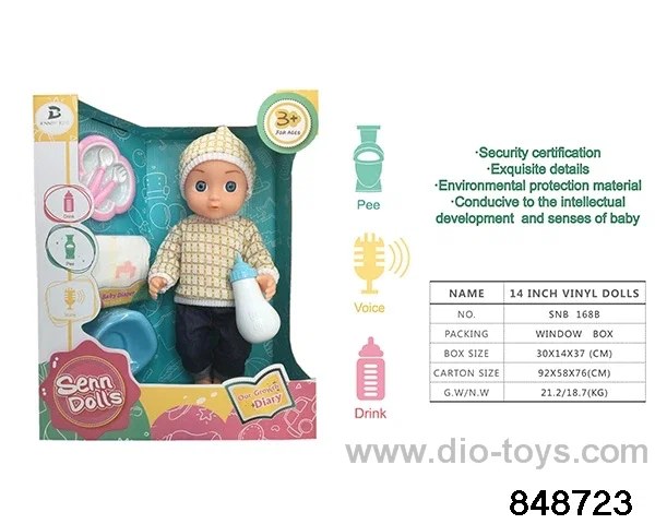 14 inch doll with ic in window box