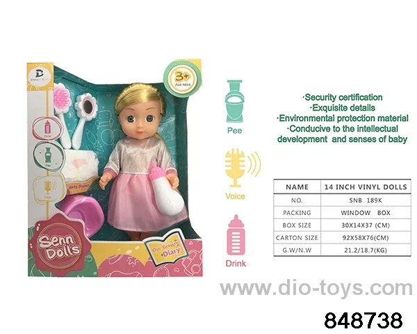 14 inch doll with ic in window box