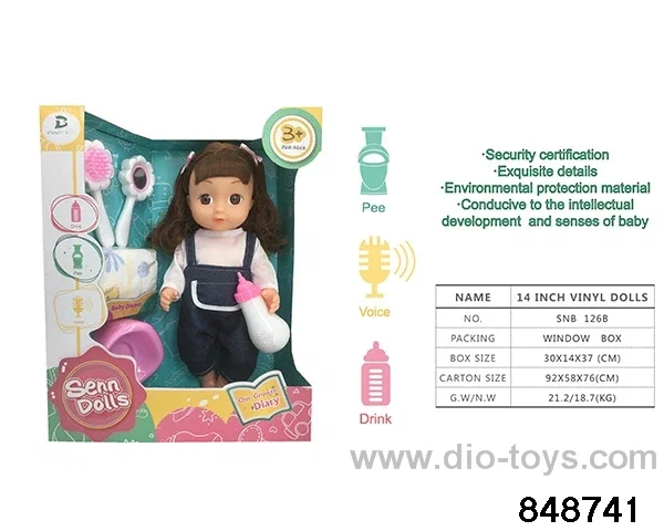 14 inch doll with ic in window box