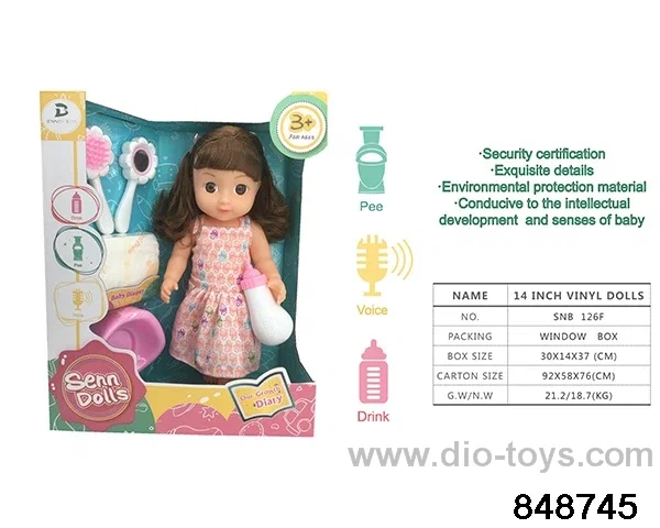 14 inch doll with ic in window box