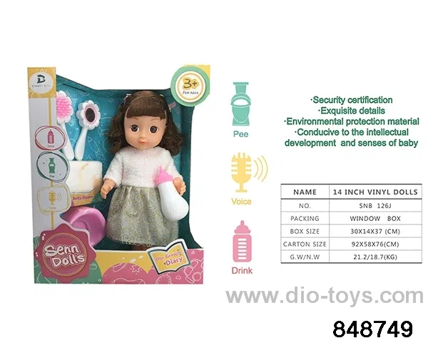 14 inch doll with ic in window box
