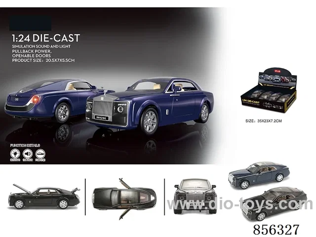 1:24 pull back alloy car W L/M in 4pcs display box