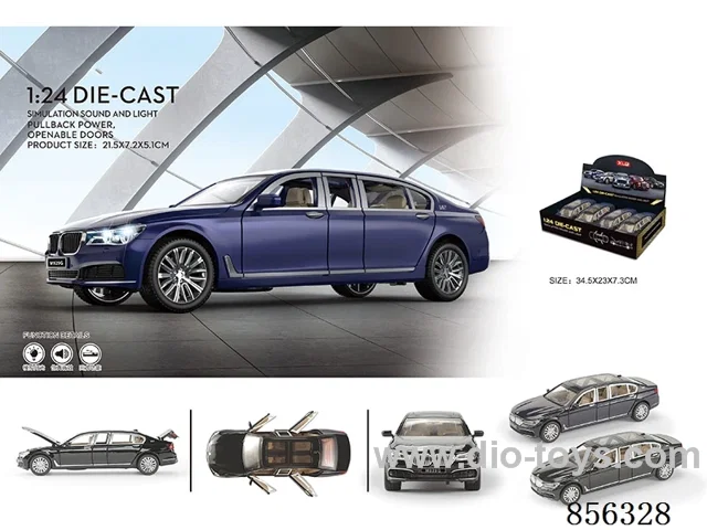 1:24 pull back alloy car W L/M in 4pcs display box