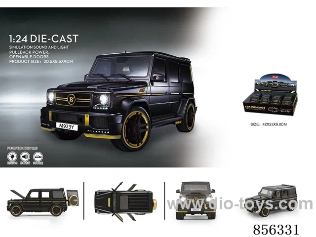 1:24 pull back alloy car W L/M in 4pcs display box