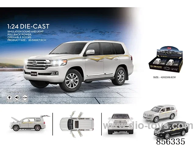 1:24 pull back alloy car W L/M in 4pcs display box