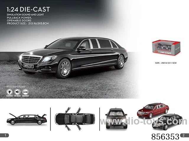 1:24 pull back alloy car W L/M in window box