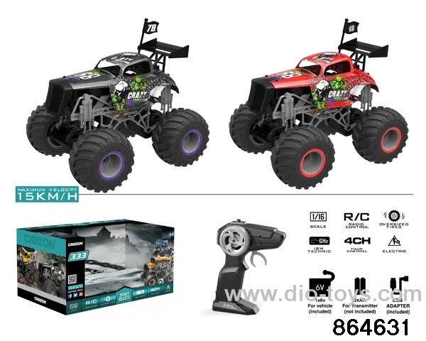 1:16 2.4G rc car included battery