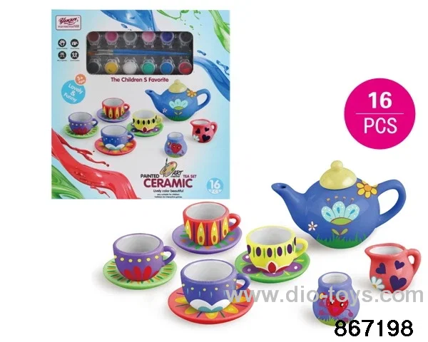 tea set in window box