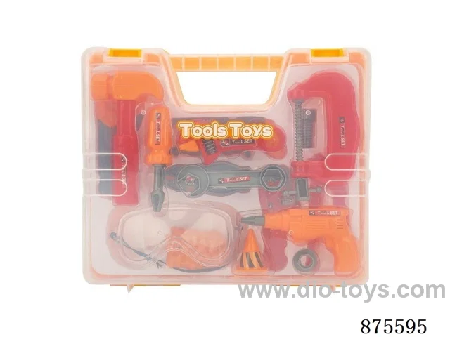 Tool set in plastic box