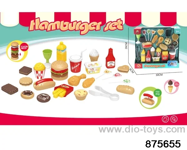 fast food set in window box