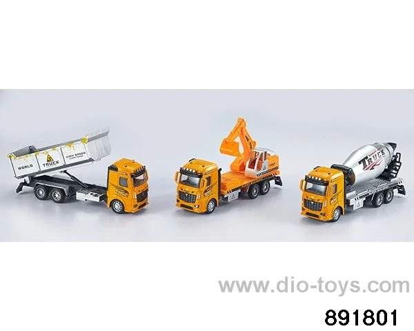 1:38 Yellow pull back alloy engineering vehicle in window box