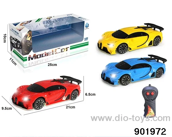 1:24 Two-way Bugatti three-color mixed (with lights) (GCC)not included battery