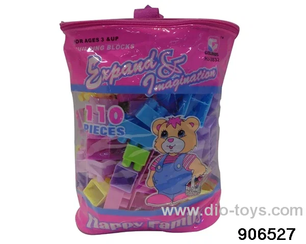 building block in 110pcs PVC hang bag