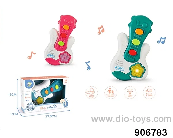 Sound and light baby guitar in Display box