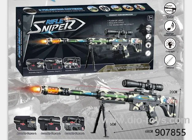 Infrared/Vibration gun with light and sound not included battery
