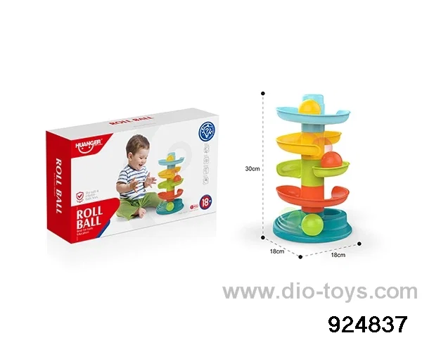 Colorful track rolling ball in color box