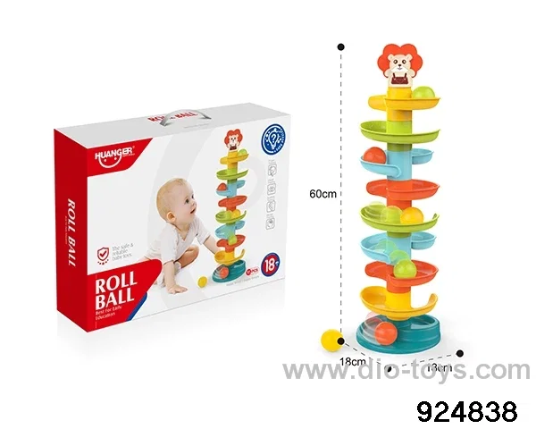 Colorful track rolling ball in color box