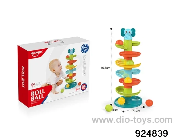 Colorful track rolling ball in color box