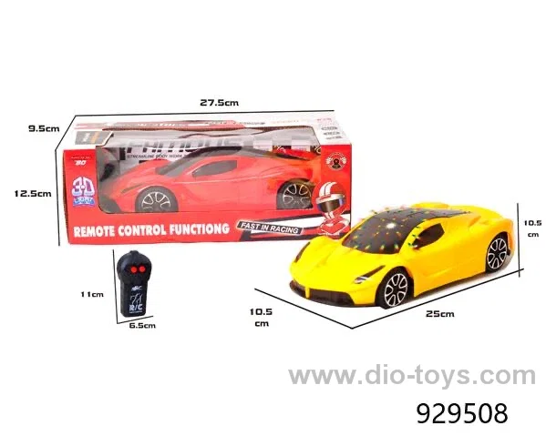 1:18 2 ch rc car with light in window box 2 asstd not included battery