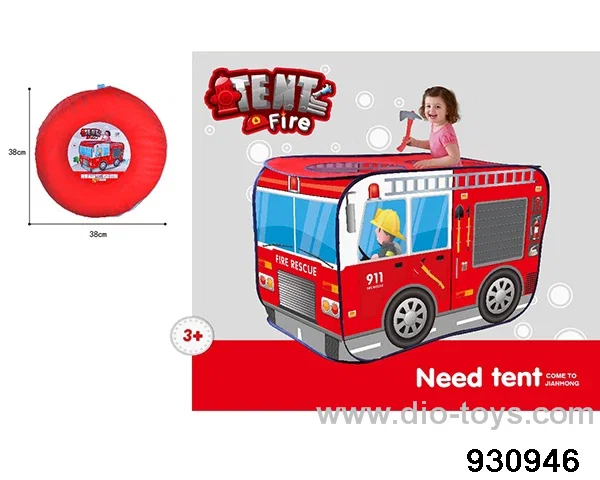fire truck tent in bag