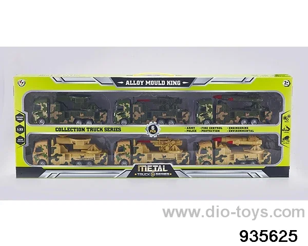 1:32 Pull back alloy car in 6pcs window box