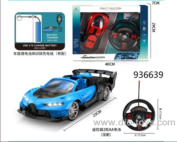 1:18 4 ch rc car with light in window box include charger
