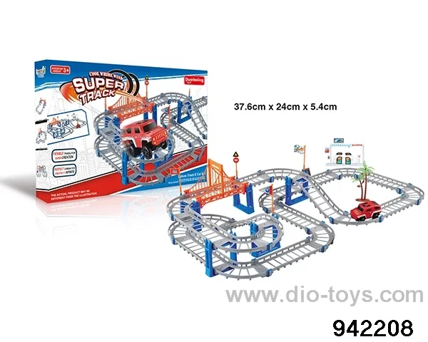 B/O track in 73PCS color box not included battery